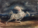 Horse Frightened by Lightning by Eugene Delacroix