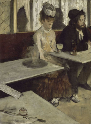 In a Café by Edgar Degas