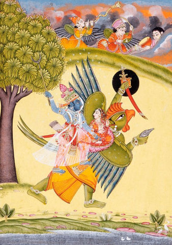 Indian Art Garuda Vishnu Laxmi