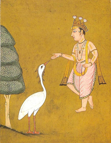 Indian Art Hamsa the Swan Incarnation of Vishnu