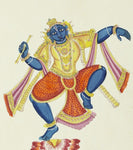 Indian Art Krishna dancing on a lotus