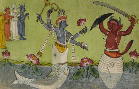 Indian Art Vishnu Matsya