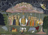 Indian Paintings Mewar Paintings Krishna and Mount Govardhan
