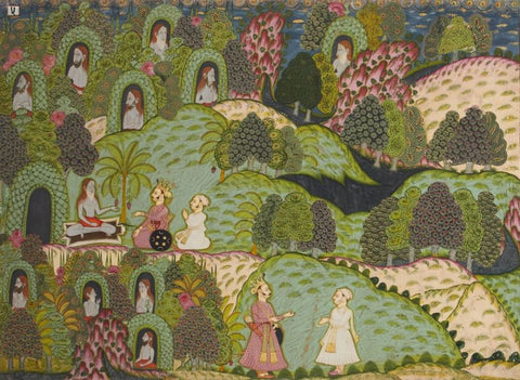 Indian Paintings Mewar Paintings Sage Markandeya's Ashram and the Milky Ocean
