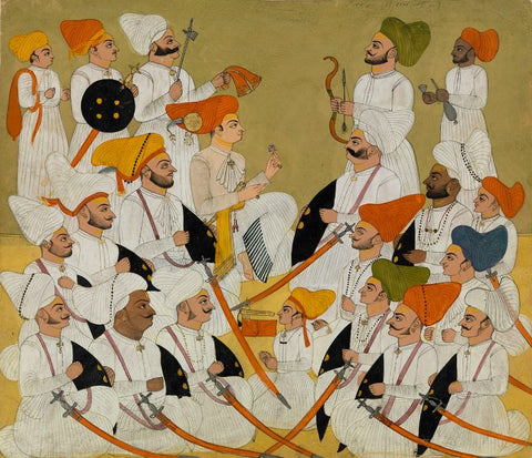 Indian Paintings Mewar Paintings The Darbar of Kunvar Rai Ram Singh of Jodhpur
