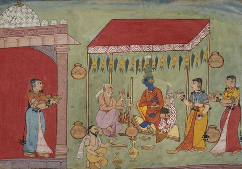 Indian Paintings Mewar Paintings The Marriage of Krishna and Rukmini