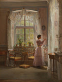 Interior from the manor of Liselund by Georg Nicolai Achen