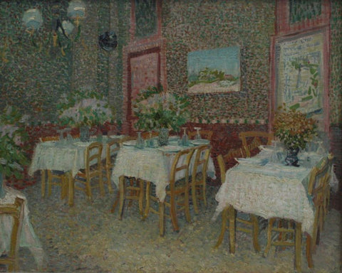 Interior of a restaurant by Vincent van Gogh