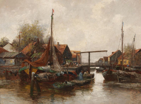 In the Harbour by Adolf Kaufmann