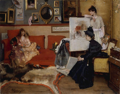 In the studio by Alfred Stevens
