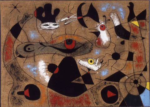 A Drop of Dew Falling from the Wing of a Bird Awakens Rosalie Asleep in the Shade of a Cobweb by Joan Miro