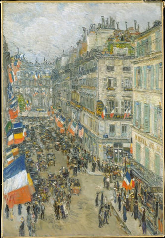 July Fourteenth, Rue Daunou by Childe Hassam