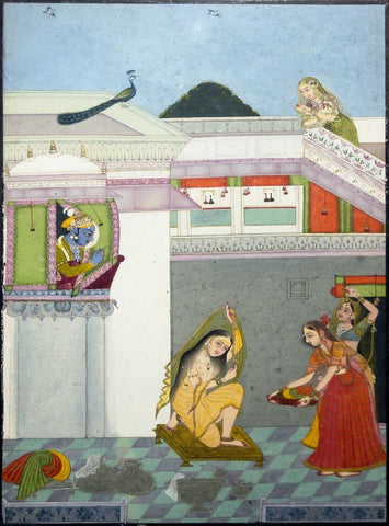 Indian Miniature - Krishna and Radha