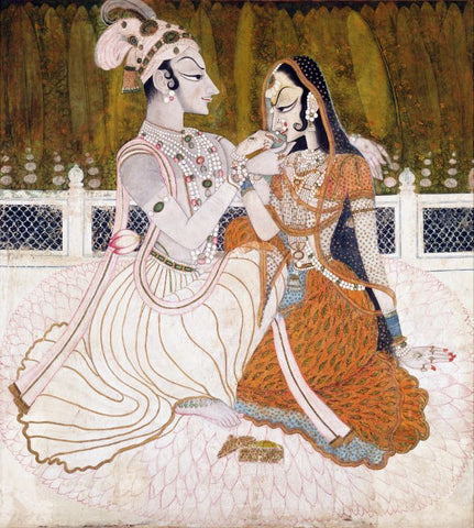 Krishna and Radha by Nihal Chand