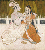 Indian Miniature - Krishna and Radha in Love