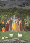 Krishna and the Gopis Take Shelter from the Rain