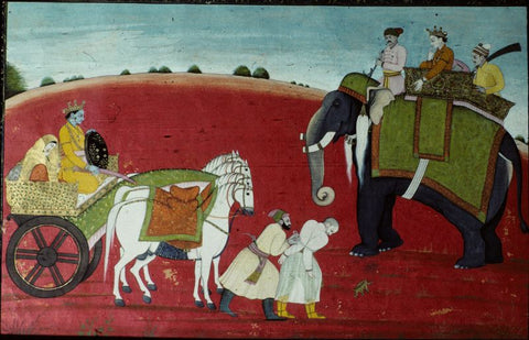 Indian Miniature - Krishna releases the defeated Rukmi