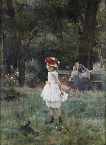 La Fillette aux canards by Alfred Stevens
