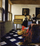 Lady at the Virginal with a Gentleman The Music Lesson by Johannes Vermeer