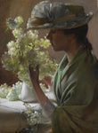 Lady with a Bouquet (Snowballs) by Charles Courtney Curran
