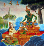 Lakshmi with Buddha Painting