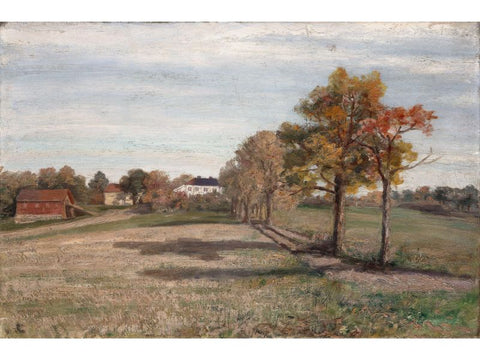Landscape Painting Manor outside Holmestrand by Frederik Collett
