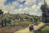 Landscape near Pontoise, the Auvers Road, 1881 by Camille Pissarro