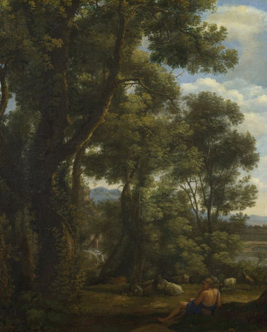 Landscape with a Goatherd and Goats by Claude Lorrain