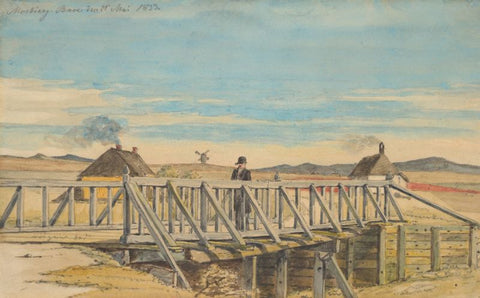 Landscape with a Bridge Near Mosbjerg by Martinus Rørbye