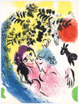 Lovers With Red Sun by Marc Chagall