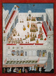 Indian Miniature - Maharana Jagat Singh II and Nobles Watching the Raslila Dance Dramas
