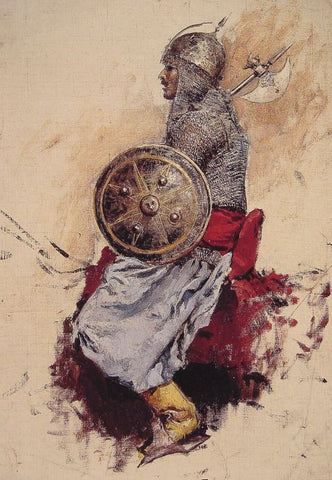 Man in Armor by Edwin Lord Weeks