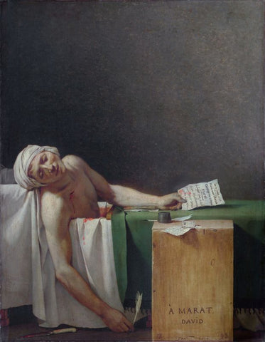 Marat assassinated by Jacques Lousi David