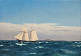 Marine painting of the island of Hjelm and the coast of Jutland by Christoffer Wilhem Eckersberg