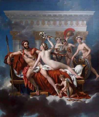 Mars disarmed by Venus by Jacques Louis David