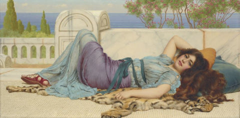 Mischief and Repose by John William Godward