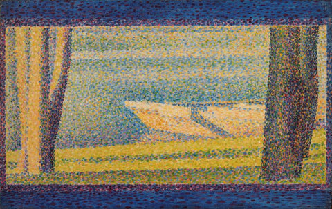 Moored Boats and Trees by Georges Pierre Seurat
