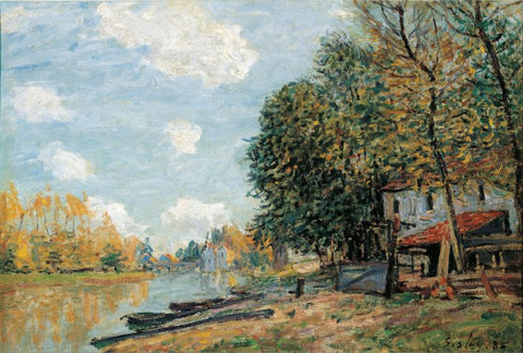 Moret- The Banks of the River Loing by Alfred Sisley