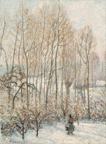 Morning Sunlight on the Snow by Camille Pissarro