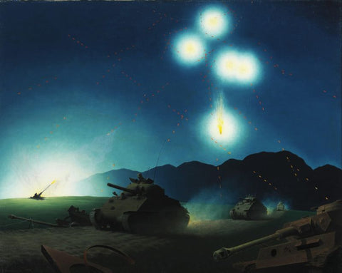 NIGHT AIR ATTACK BEFORE THE HITLER LINE by Lawren P. Harris