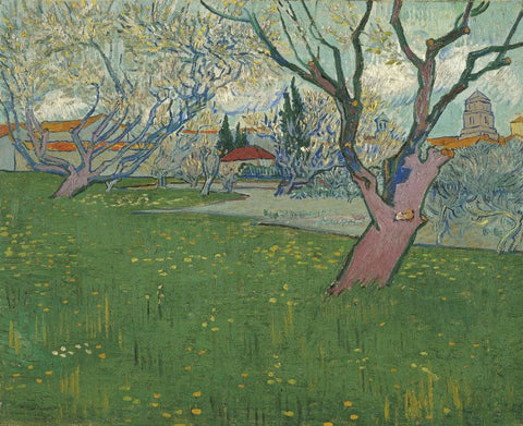 Orchards in blossom, view of Arles by Vincent Van Gogh