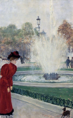 Parisienne Au Rond-Point Des Champs-Elysees by Jean Béraud