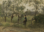 Peasant boy on a barrier by Jozef Israëls