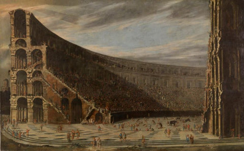 Perspective View of a Roman Amphitheater by Viviano Codazzi