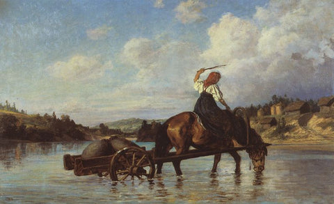 Polenov Crossing the Oyat River by Vasiliy Polenov