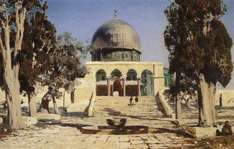 Polenov Haram Ash-Sheriff, where the ancient Jerusalem temple was located by Vasiliy Polenov