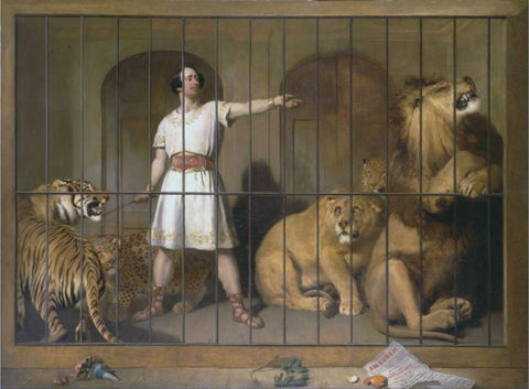 Portrait of Mr. Van Amburgh, As He Appeared with His Animals at the London Theatres by Edwin Landseer