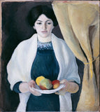 Portrait with Apples by August Macke