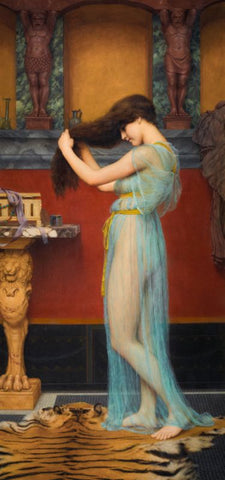 Preparing for the bath by John William Godward