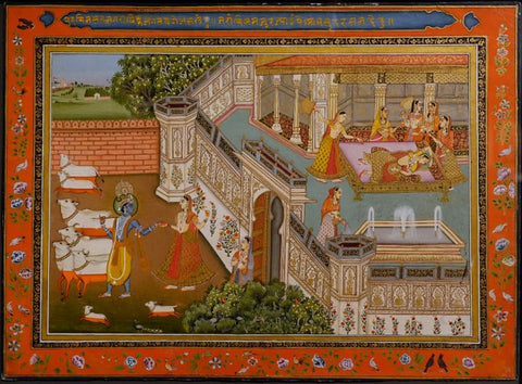 Indian Miniature - Radha and Krishna